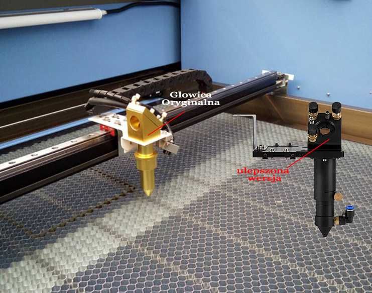 Laser CO-2 60x90 120w Ochłodzenie profesjonalne kompresor bezolejowy.