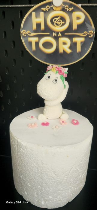 Muminek muminki figurki z masy cukrowej ozdoby na tort