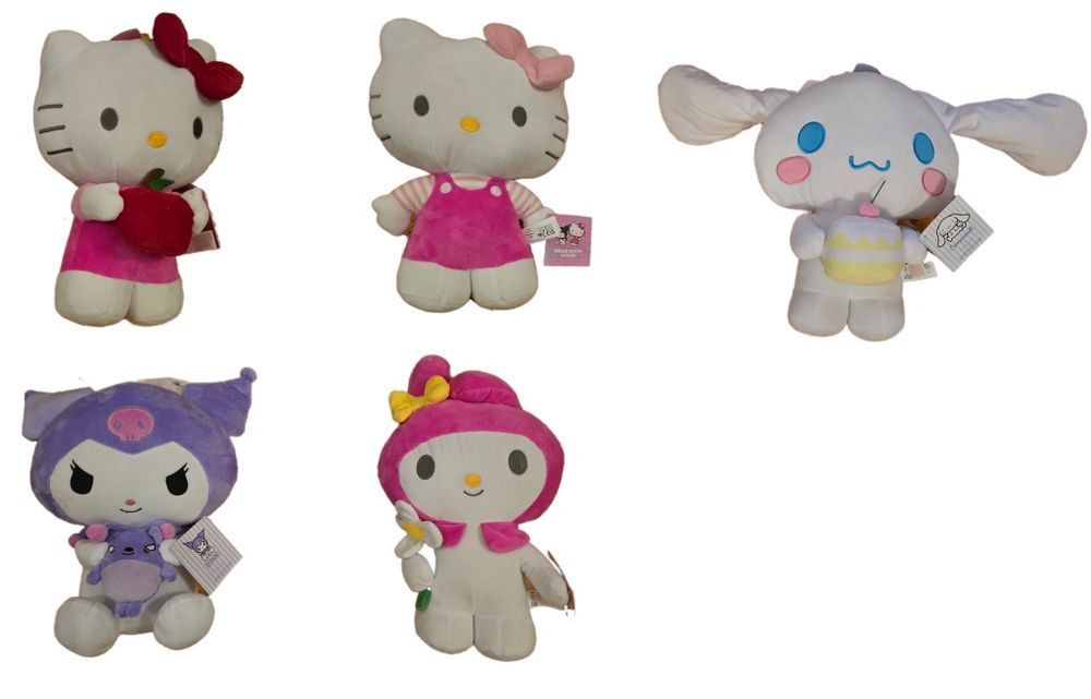 Peluche Hello Kitty / My Melody / Kuromi (novos)