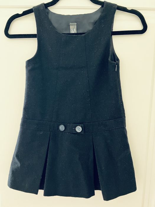 Granatowa szkolna sukienka ZARA KIDS 5-6 lat 118 cm