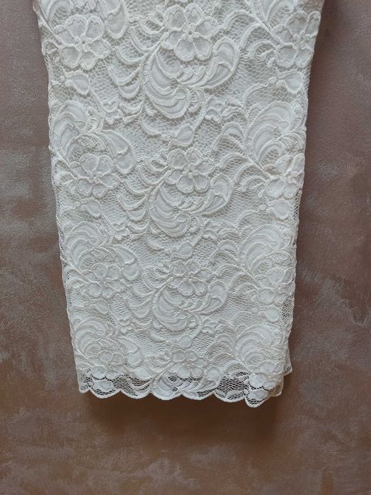 Sukienka biała koronkowa sexy krótka obcisła wieczór panieński Bride