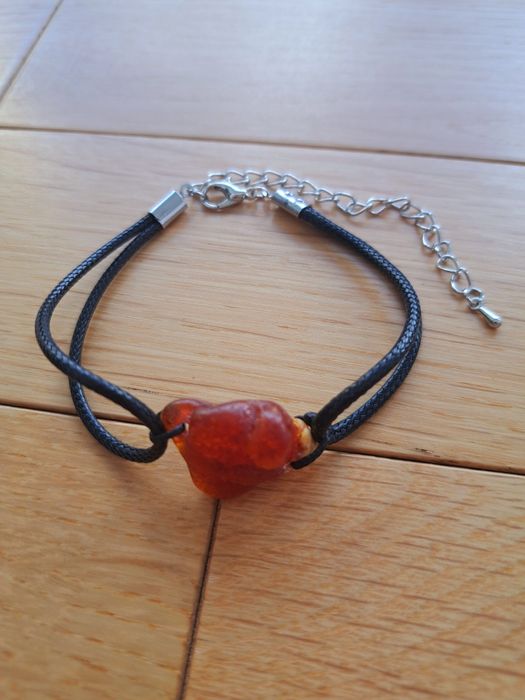 Bransoletka z naturalnym bursztynem bałtyckim