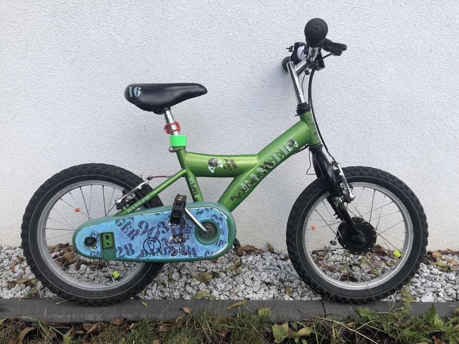 Rower 16” + kółka boczne + rączka do nauki jazdy