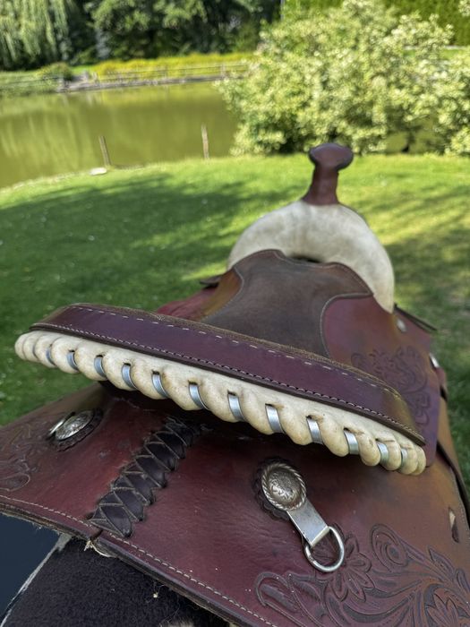 Kompletny zestaw westernowy Red Horns Texas Saddlers + osprzęt, pady
