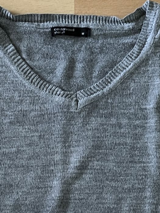 Sweter męski szary i brązowy m