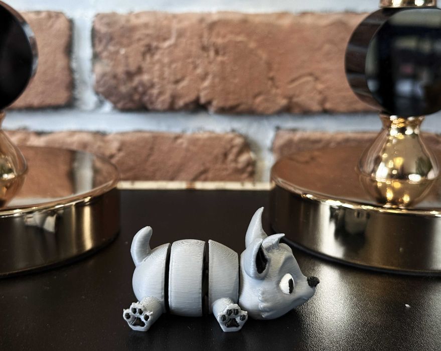 Piesek, pies 3D – przegubowa, ruchoma mini figurka, opcja brelok