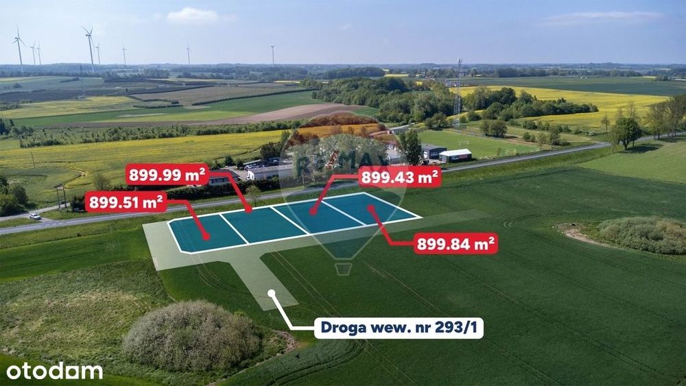 Atrakcyjne działki budowlane 900 m2 – Będzino