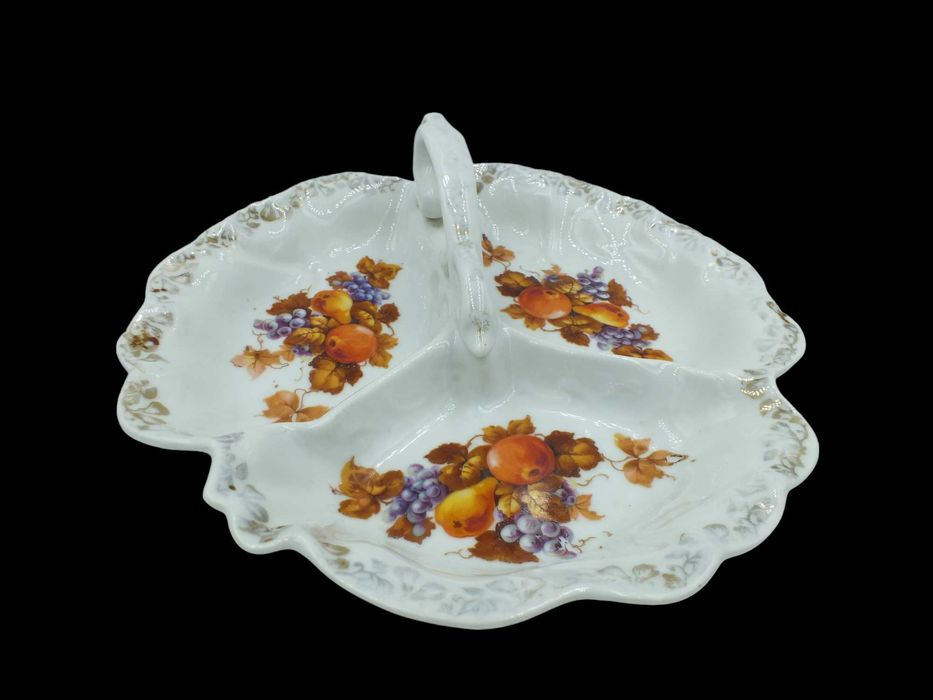 Kabaret porcelanowy  dekor owoce B120311