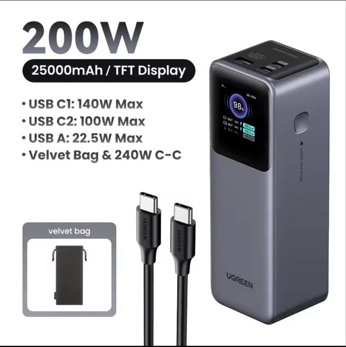 Павербанк, Power bank BASEUS 20800mAh, НОВИЙ