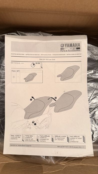 Banco rebaixado para Yamaha Tracer 7 de 2022
