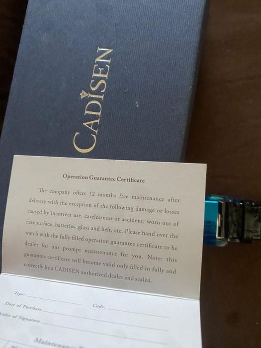 Relogio CADISEN  9015 Miyota novo nacaixa original