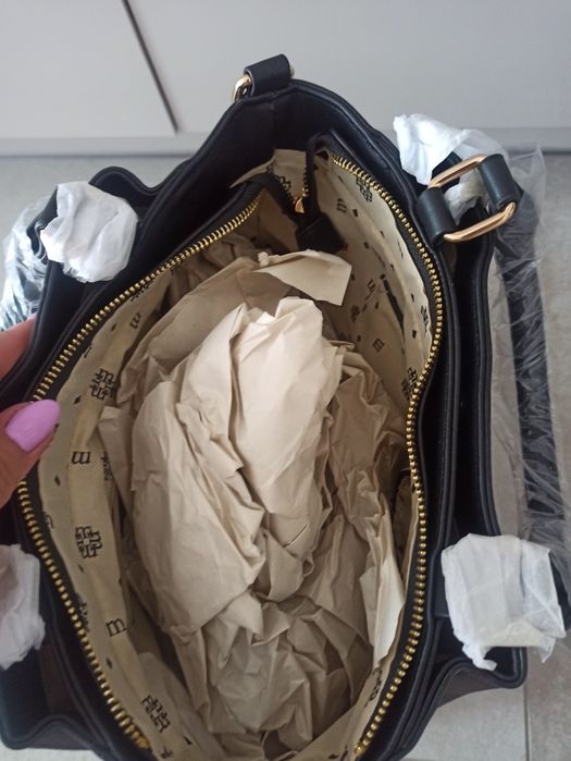 Monnari, nowa torebka shopperka frędzle, skóra ekologiczna