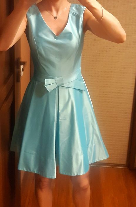 Sukienka Simple 34-36,  błękitna