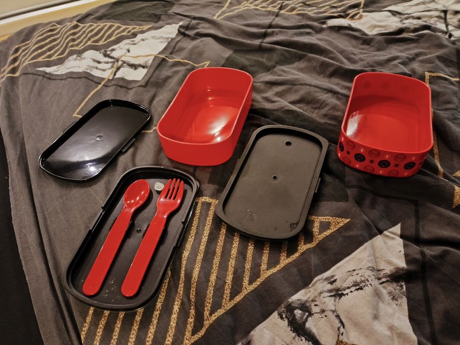 Śniadaniowke Spiderman sztućce