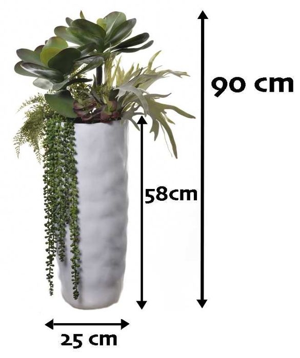 Sztuczne Sukulenty Echeweria Aloes Wysoka Jakość 90 cm
