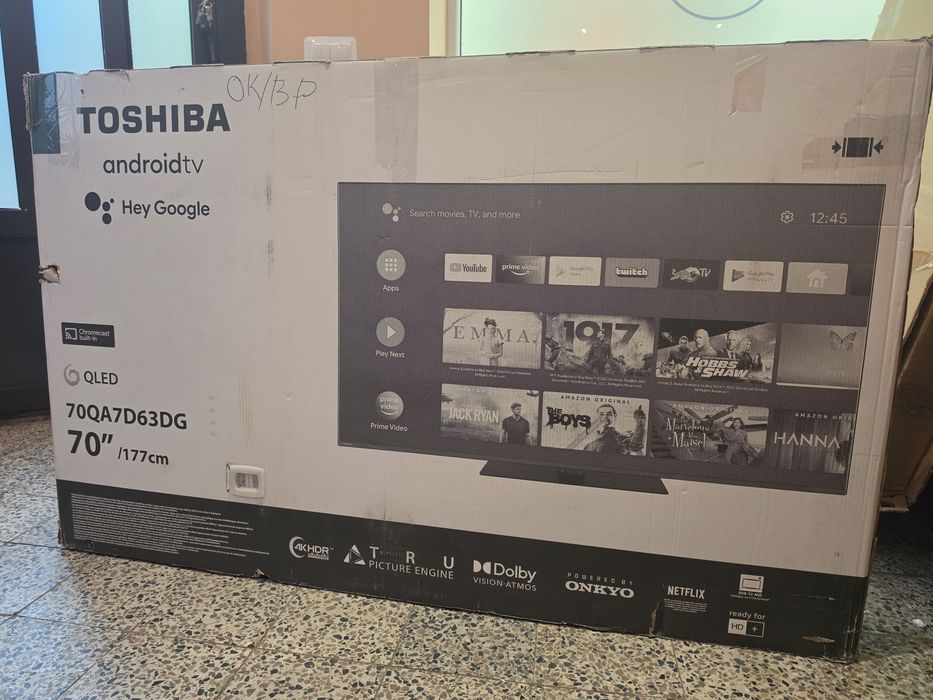 Telewizor marki Toshiba 70 cali Android Nowy Przywieziony z Niemiec