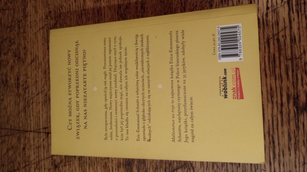 Małżeństwo we troje. Eric-Emmanuel Schmitt