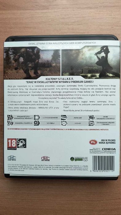 Gra STALKER Zew Prypeci, oryginał, PC, DVD, stan BDB