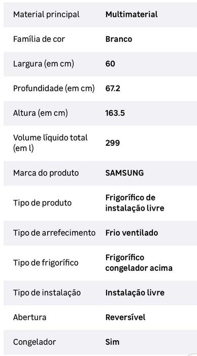 Frigorífico e congelador