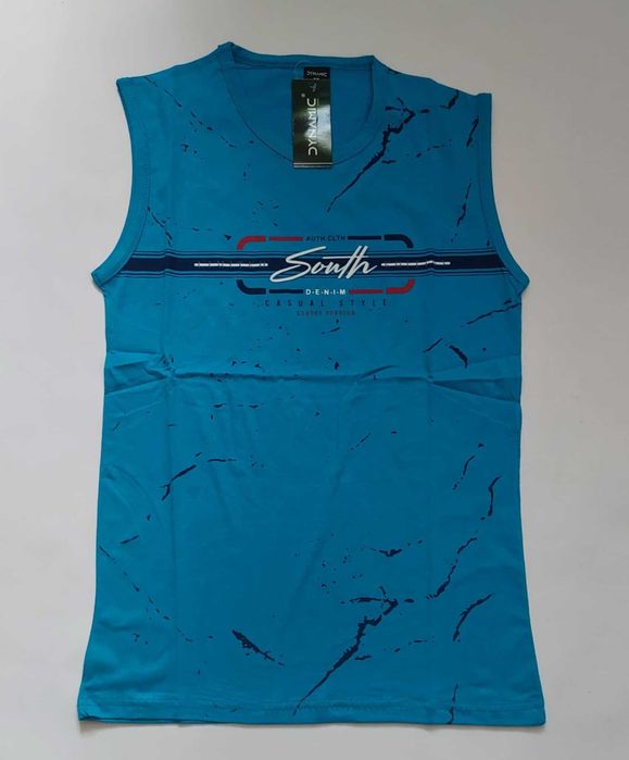 Bezrękawnik męski Koszulka bez rękawów bawełna DYNAMIC r. XL-  104 cm