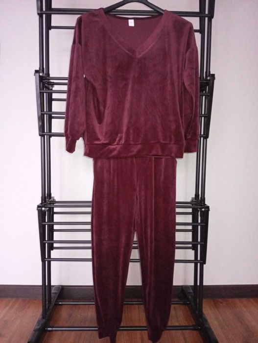 Dres Candy Welurowy Bordowy