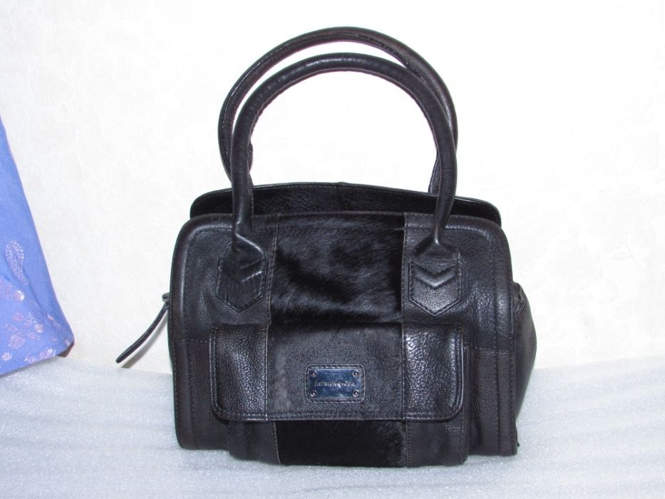 Брендовая сумка 100% натуральная кожа+мех ~patrick cox~