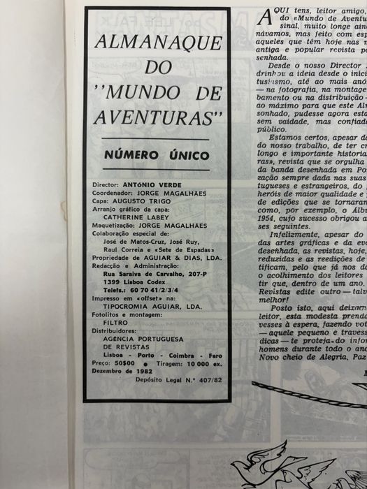Livro BD Almanaque Mundo de Aventuras 1983
