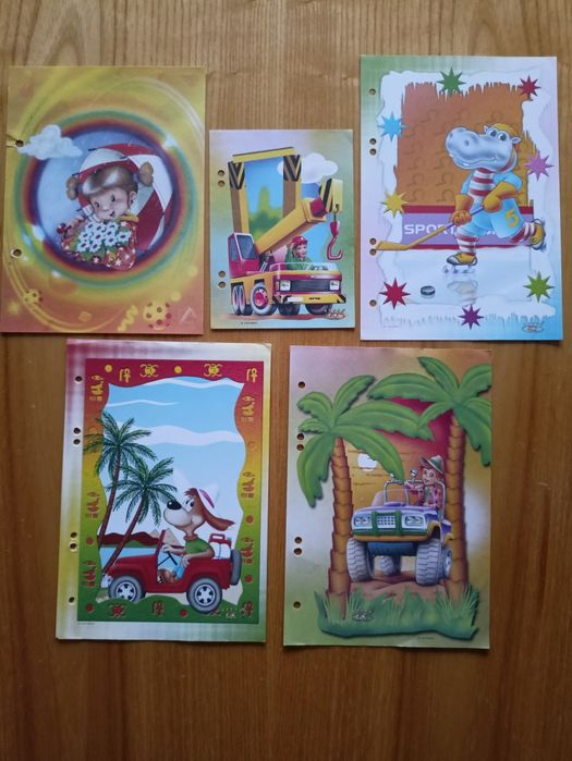 Karteczki kolekcjonerskie do segregatora różne bajki