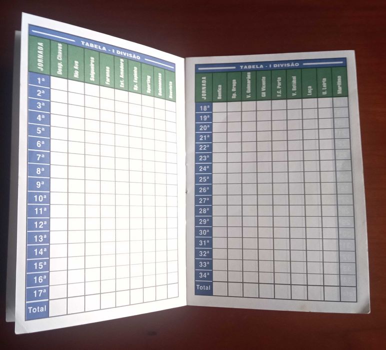 Calendário de jogos época 96/97 caixa geral de depósitos