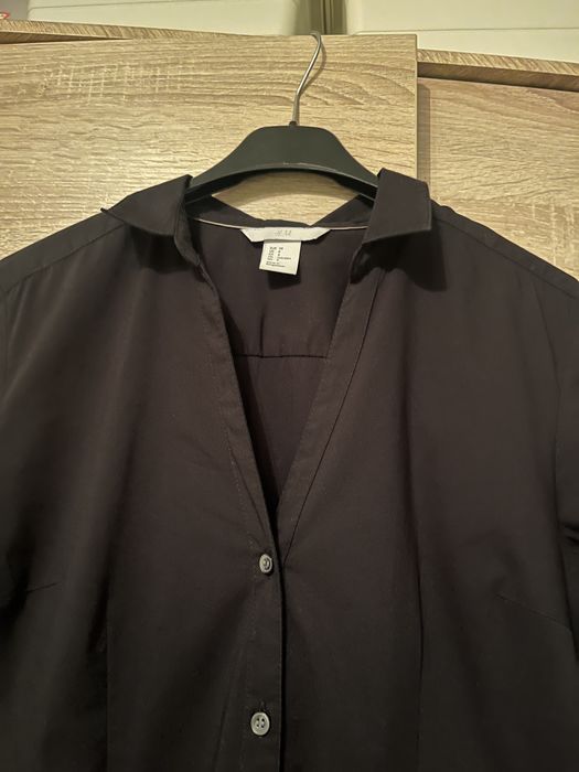 Czarna damska koszula H&M M/38 na codzień, imprezę, pracy