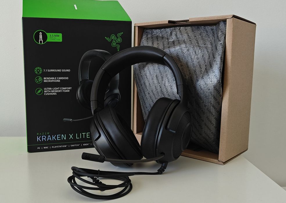 Headset Gaming Razer Kraken X Lite (Como Novo / Na Caixa)