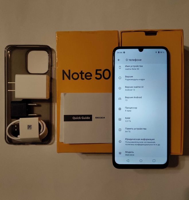 Новий Realme Note 50 память 3/64 великий екран 6.74 IPS версія RMX3834