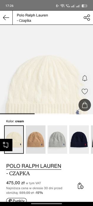 piękna czapka POLO RALPH LAUREN