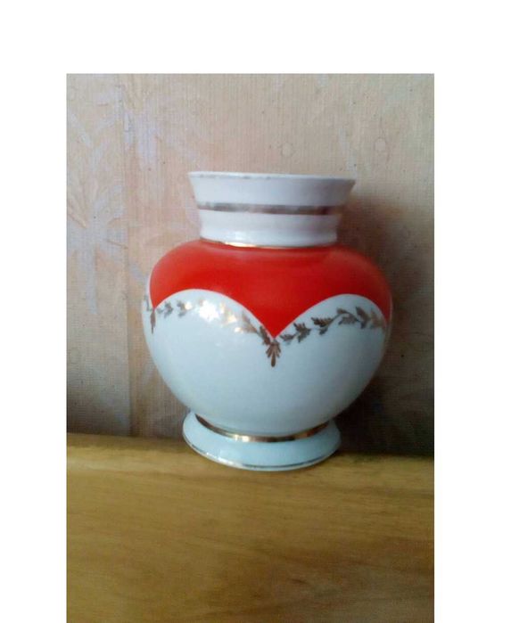 1955-1968г Фарфор ваза времён СССР 13 см Довбыш