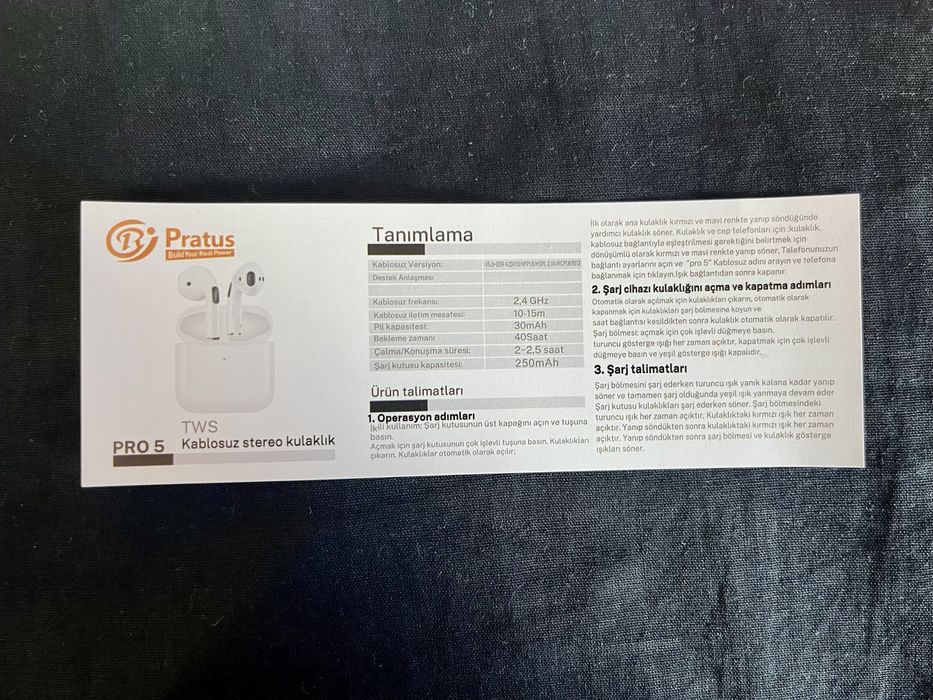 Earbuds Pratus Pro 5 - NOVOS! SELADOS!