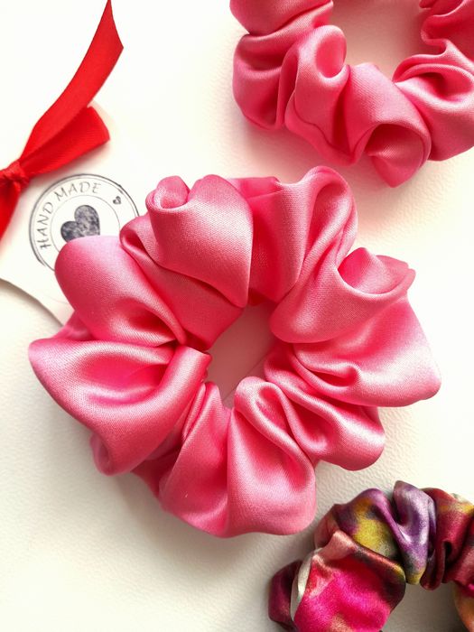 100% jedwab naturalny róż pink M