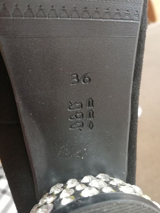 Czółenka, baleriny r 36 skóra zamszowa, 23 cm, Espinto, alma en pena