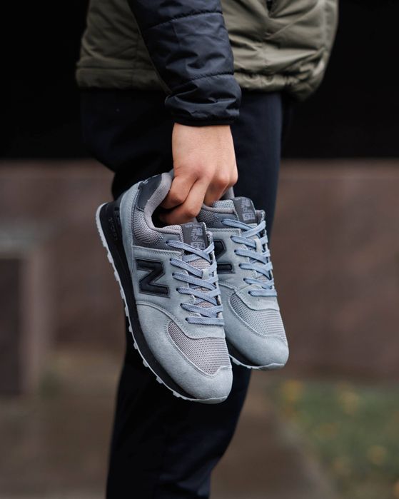 НОВИНКА! New Balance 574 Grey Black White 41 42 43 44 45 46 ню беланс