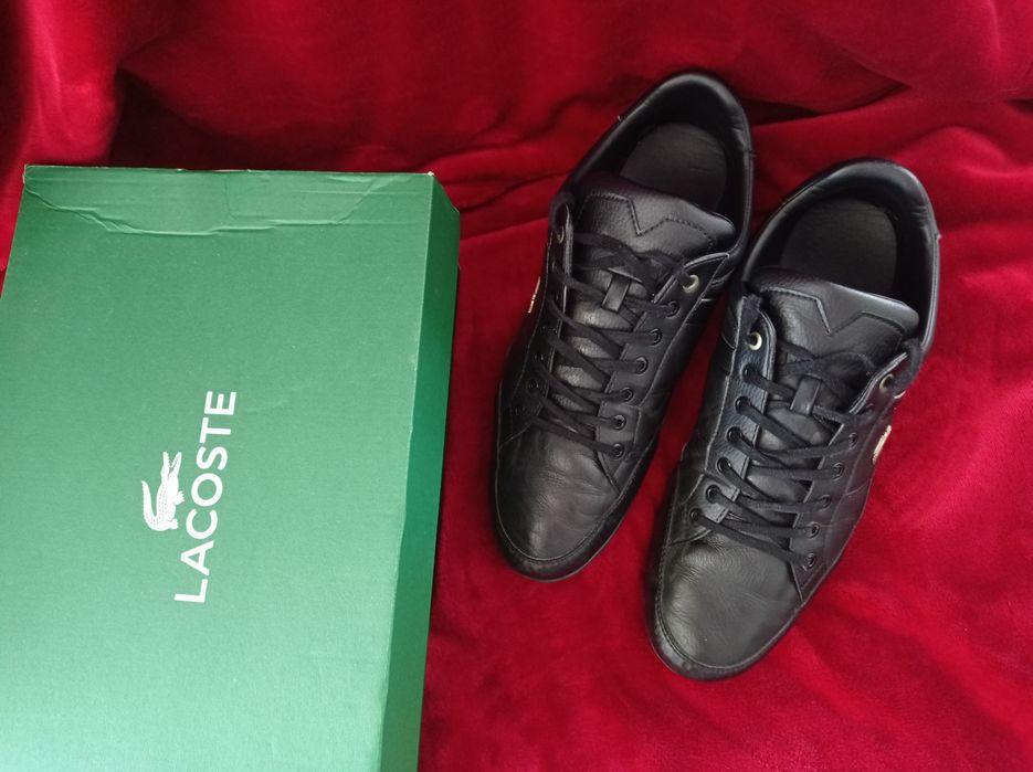 Buty Lacoste Chaymon czarne rozmiar 44 super skórzane męskie j nowe 28