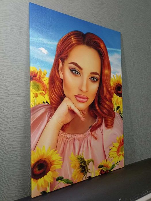 Фото на холсте, портрет по фото, печать по фото, картина на полотні ...