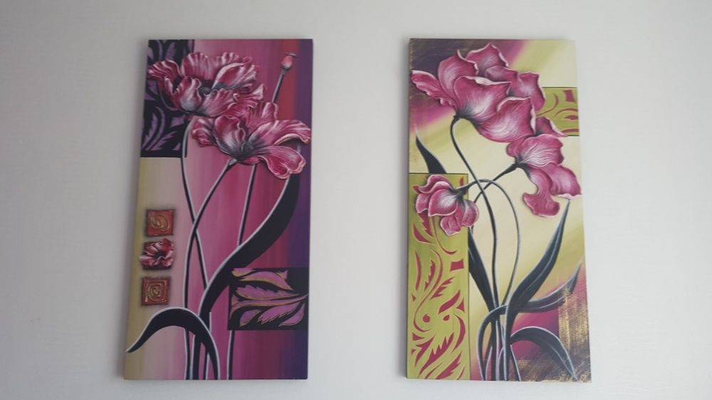 Komplet 2 obrazy 3D 50x100 cm