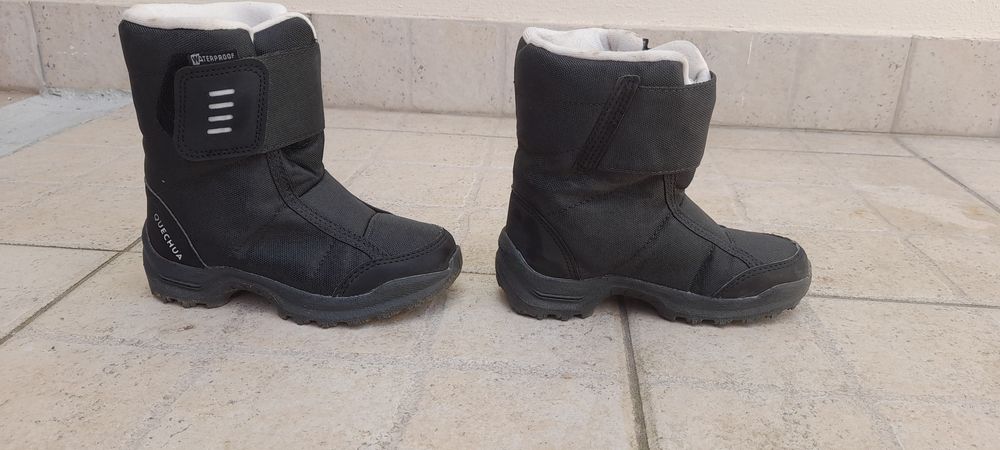 Botas Quentes Impermeáveis Criança SH100 Tira Autoaderente