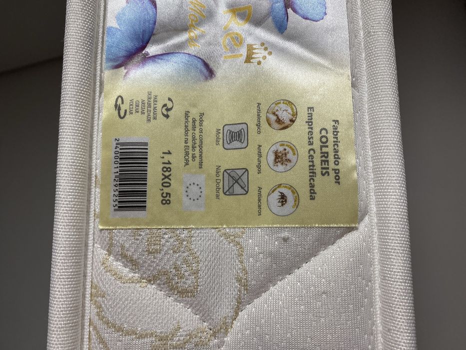 Colchao berço 118 cm*58cm Bebe