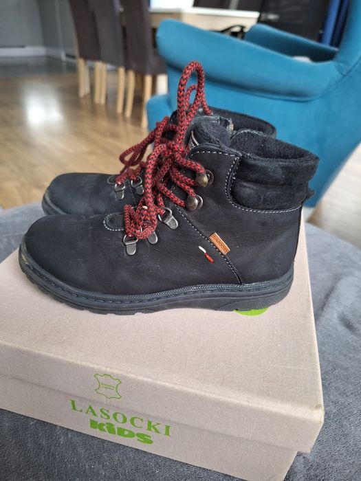 Lasocki buty lekko ocieplane trzewiki 28 czarne