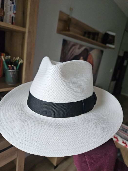 Nowy kapelusz  Panama Elegante WIT Leather Skoczów r. 58