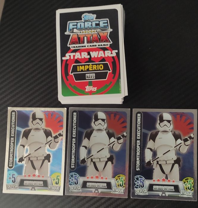Cartas Star Wars Force Attax - 105 Cartas + 10 Prateadas