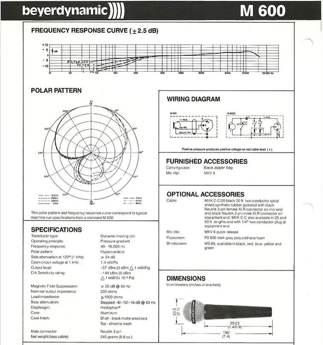Beyerdynamic Soundstar Mk III M600ns Mikrofon dynamiczny