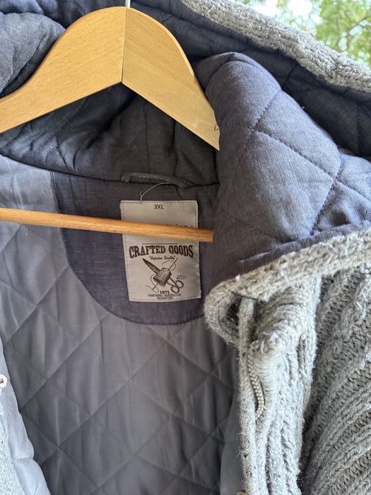Kurtka lekka i sweter gruby rozpinany XXL bluza