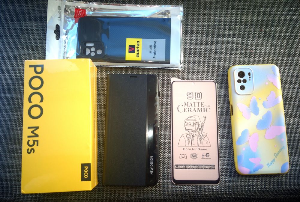 На подарок смартфон чехол бампер Poco M5s   4 128 сірий стекло NFC аму
