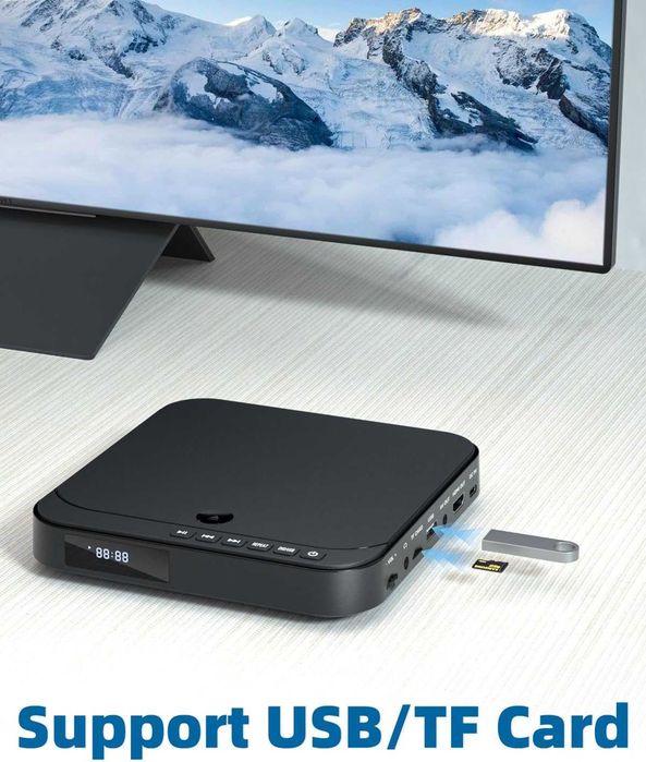 Odtwarzacz Mini DVD HDMI 1080P All Region USB TF PAL NTSC z pilotem